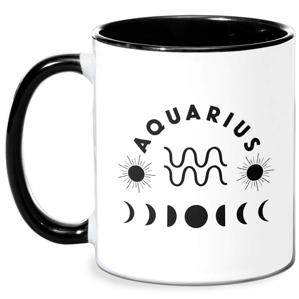 Aquarius Mug - White/Black