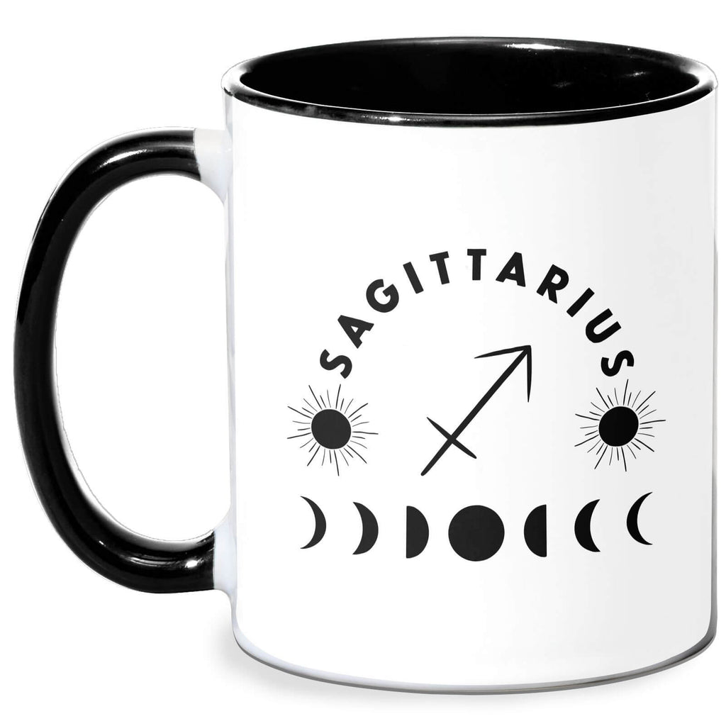 Sagittarius Mug - White/Black
