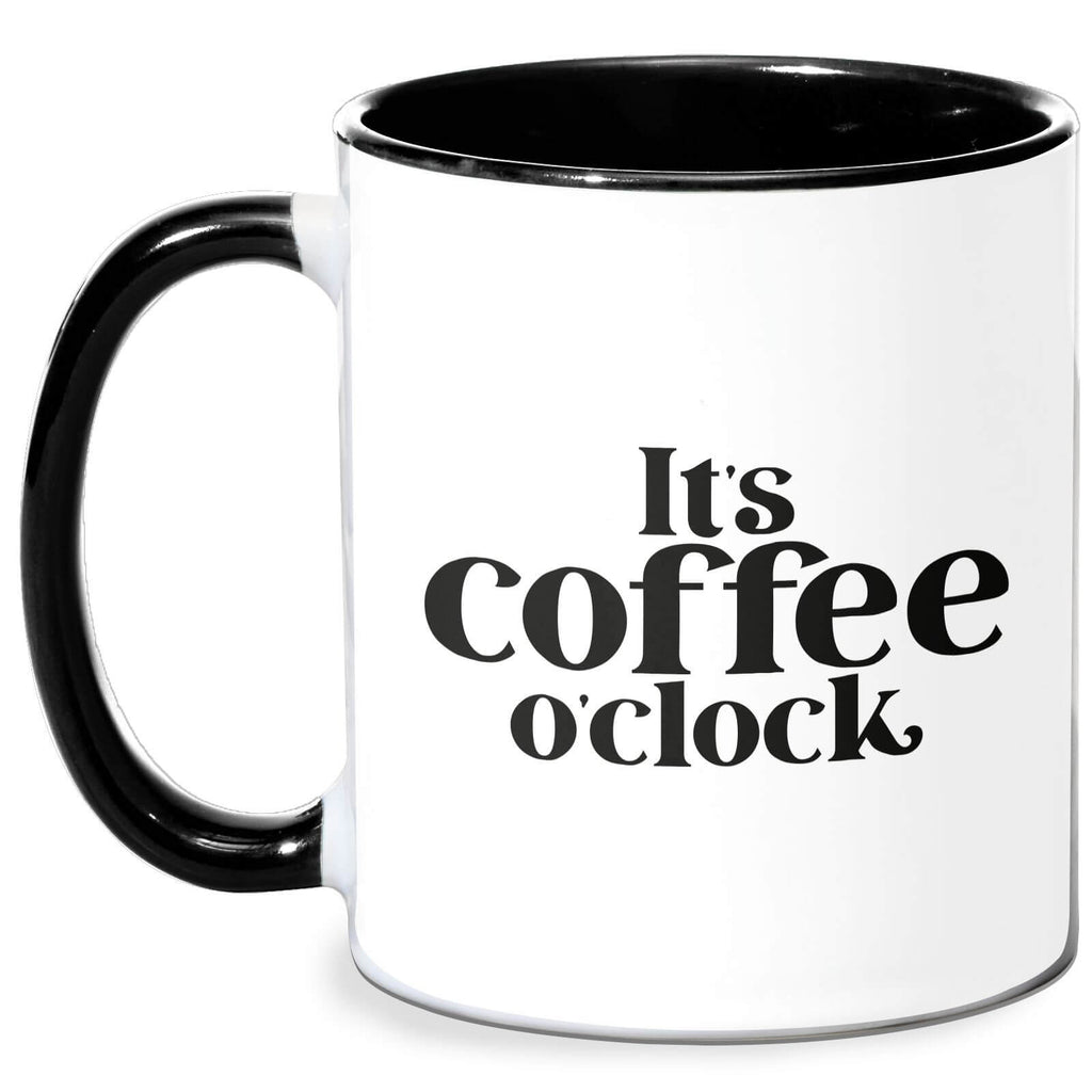 It's Coffee O'Clock Mug - White/Black