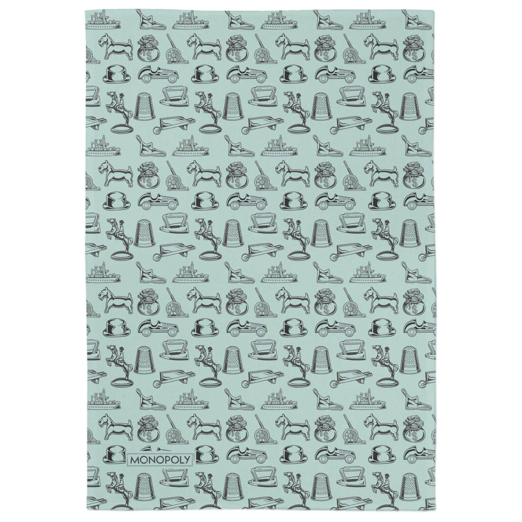 Monopoly Game Pieces Tea Towel