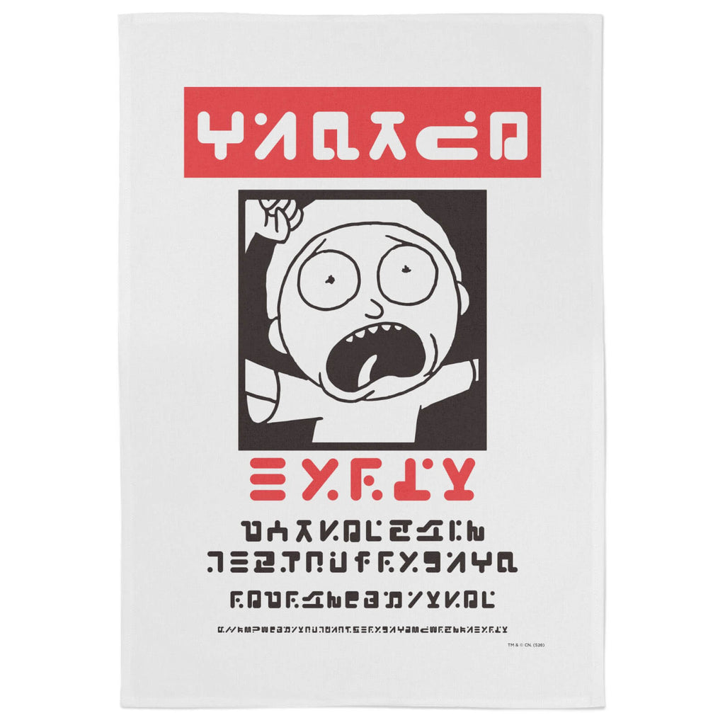 Rick And Morty Morty Wanted Tea Towel