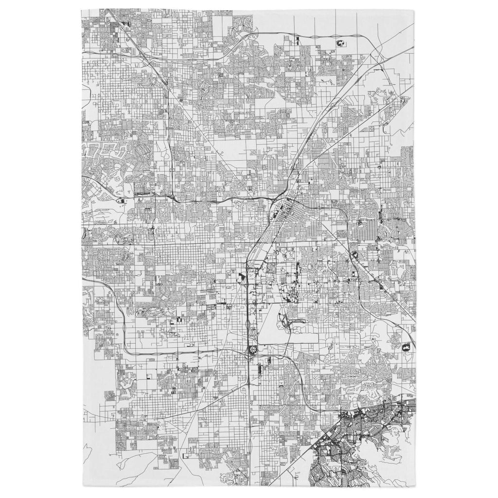 Las Vegas City Map Tea Towel