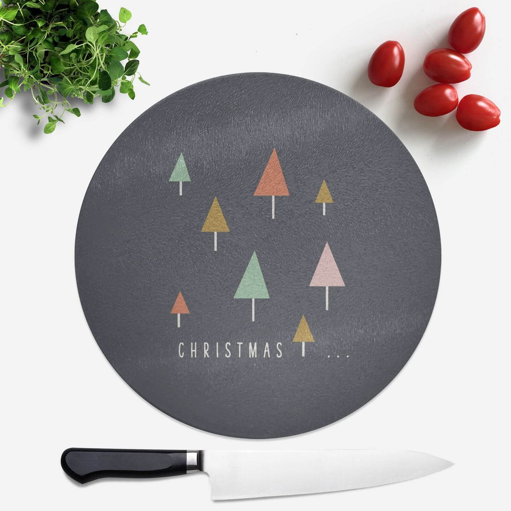 Christmas Round Chopping Board