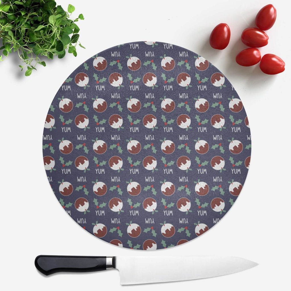 Christmas Pud Yum Round Chopping Board