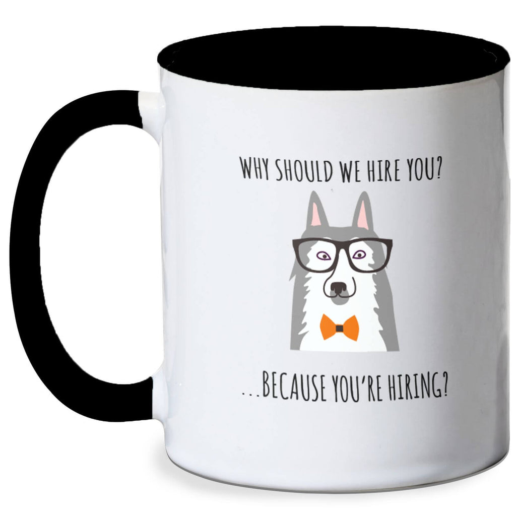 Work Dog Meme Mug - White/Black