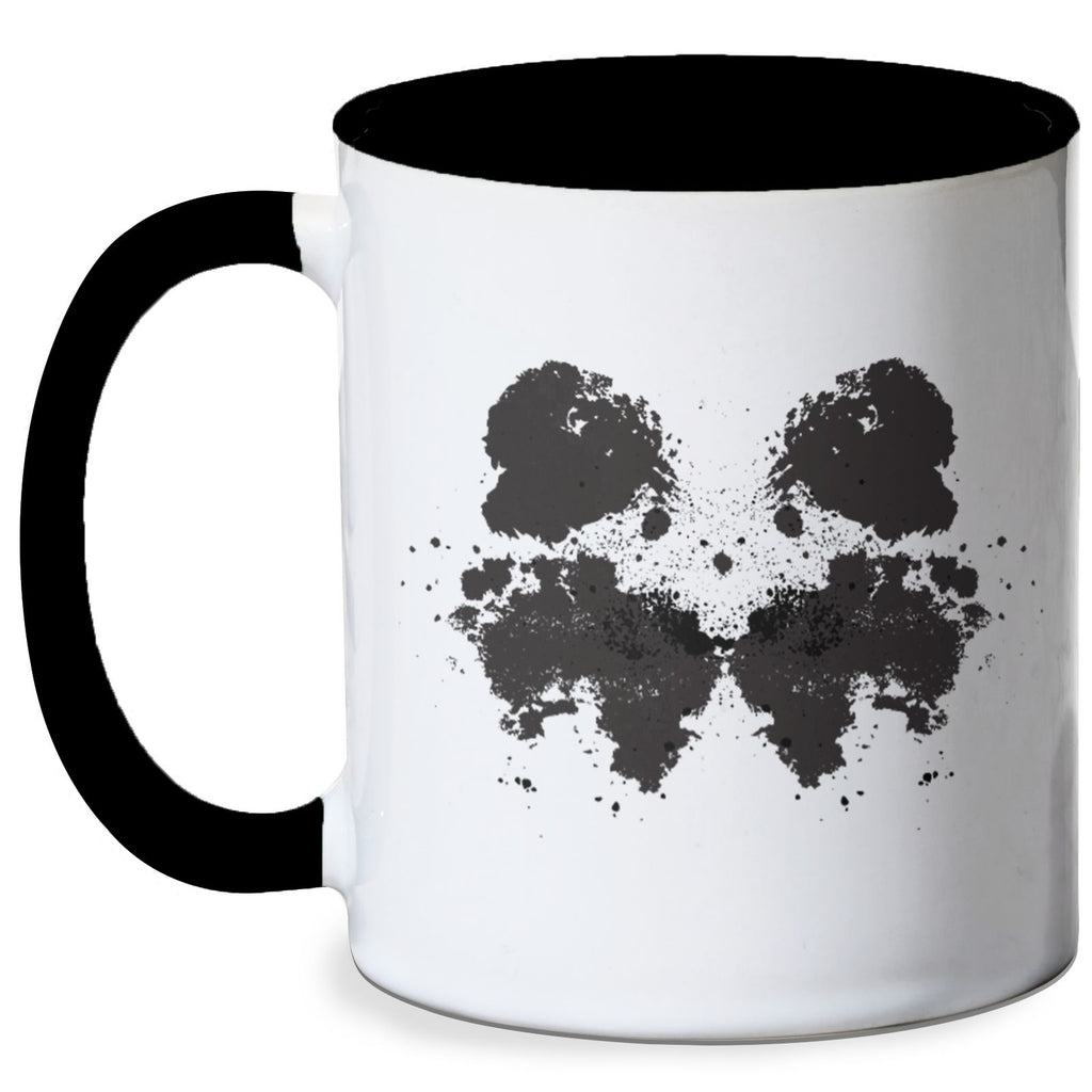 Rorschach Inkblot Black Mug - White/Black