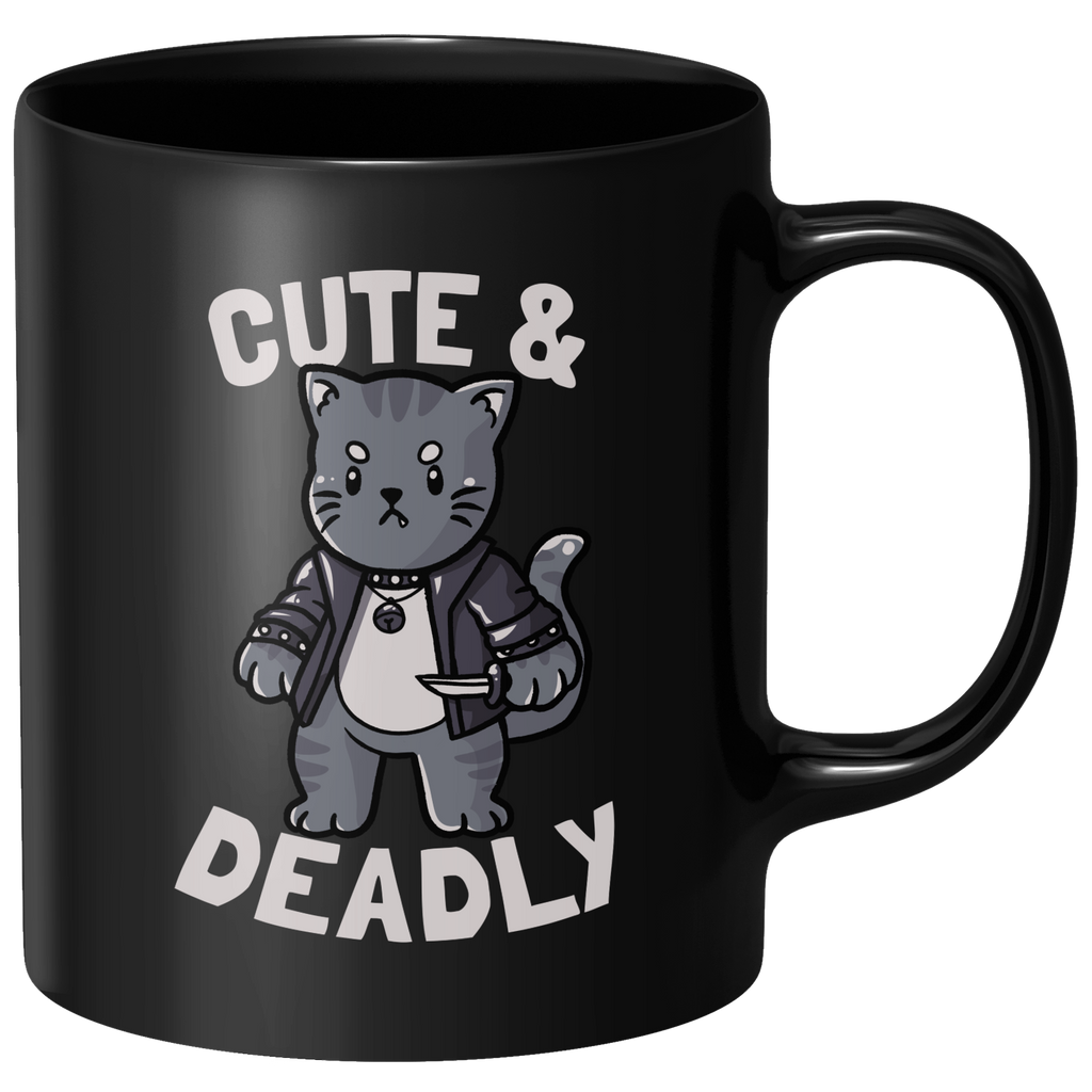 Cute And Deadly Mug - Black