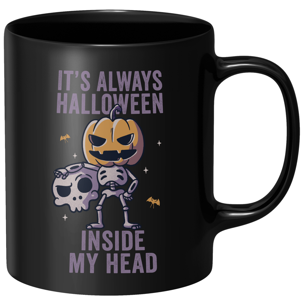 Its Always Halloween Inside My Head Mug - Black