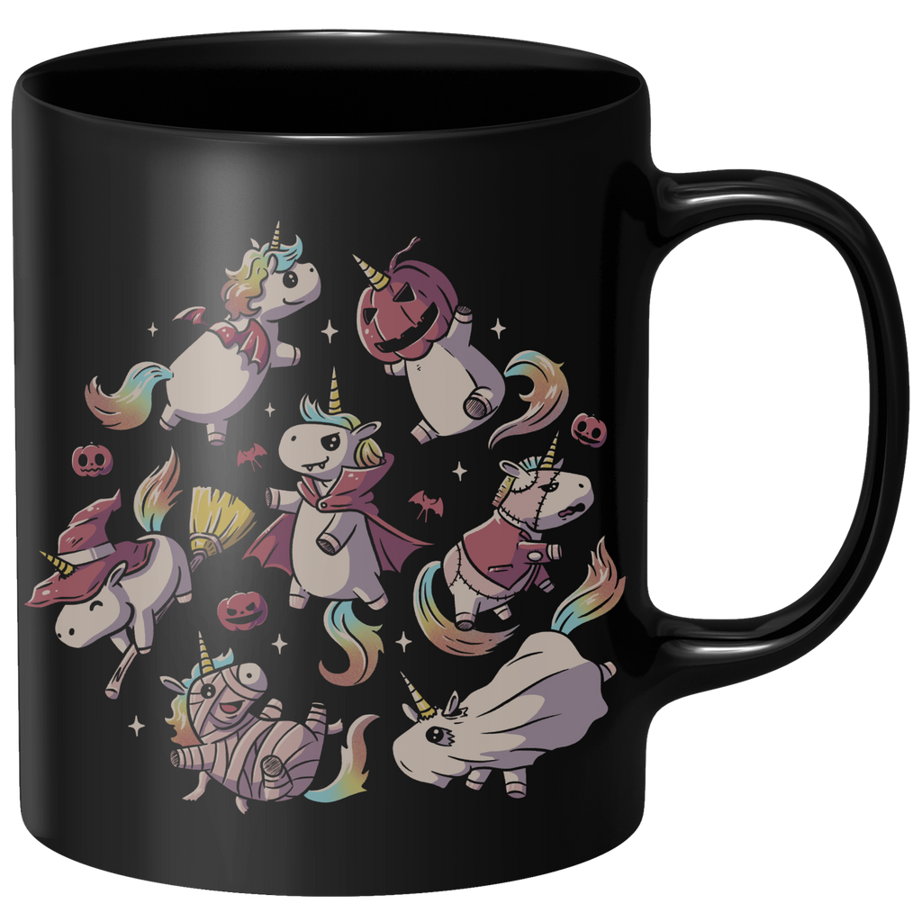 Halloween Unicorns Mug - Black