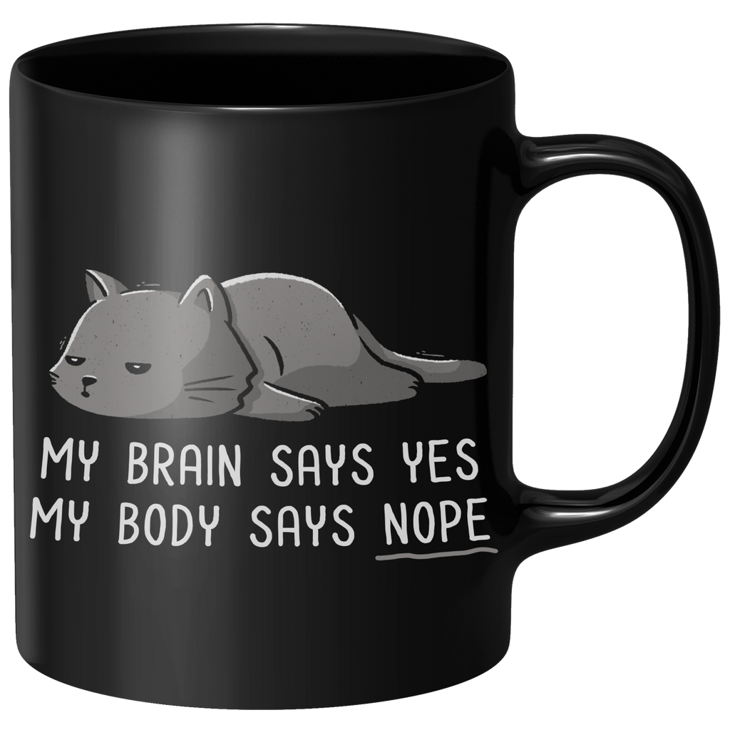 My Body Says Nope Mug - Black