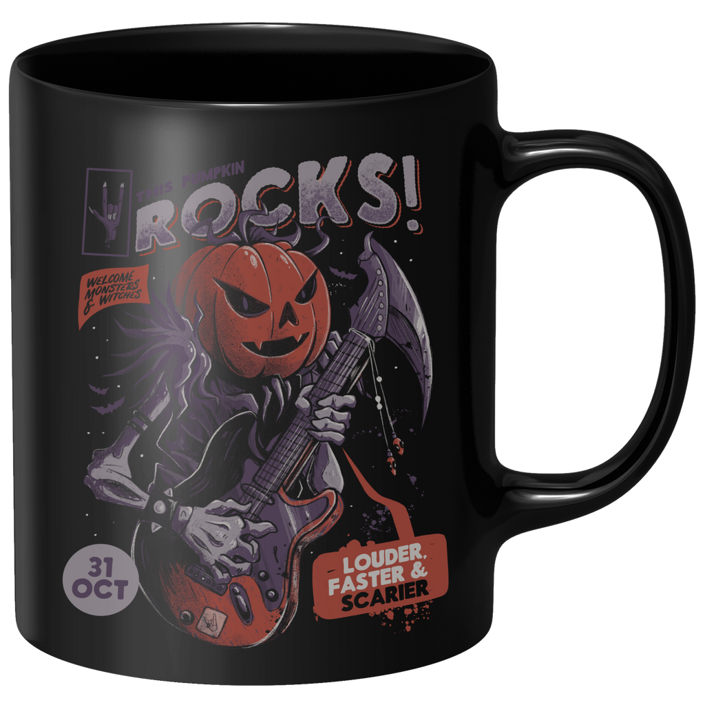 Rock Pumpkin Mug - Black