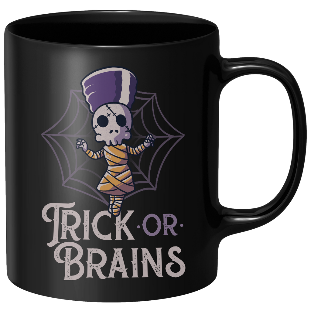 Trick Or Brains Mug - Black