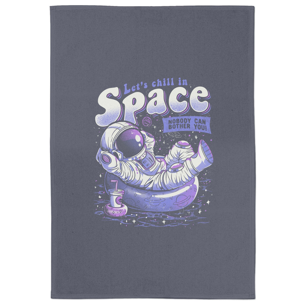 Chilling In Space Tea Towel