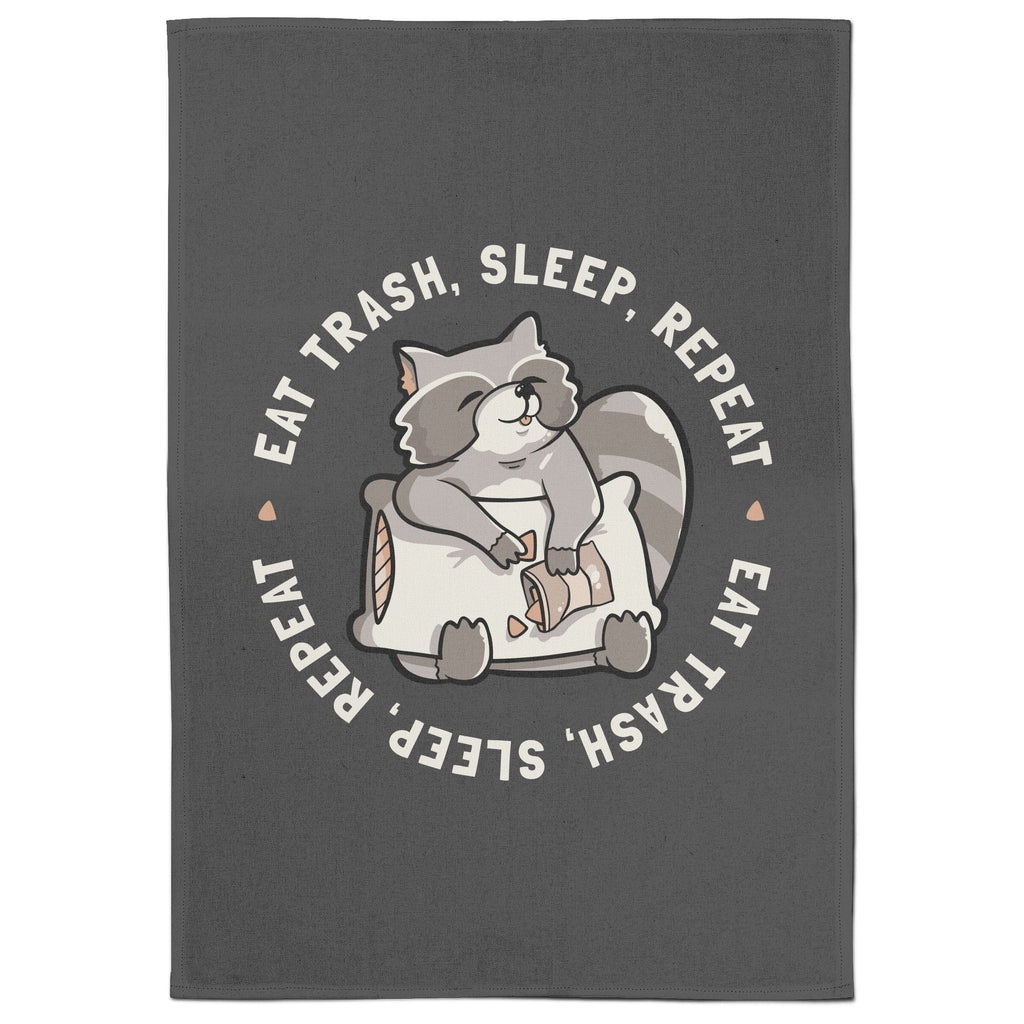 Eat Trash Sleep Repeat Tea Towel