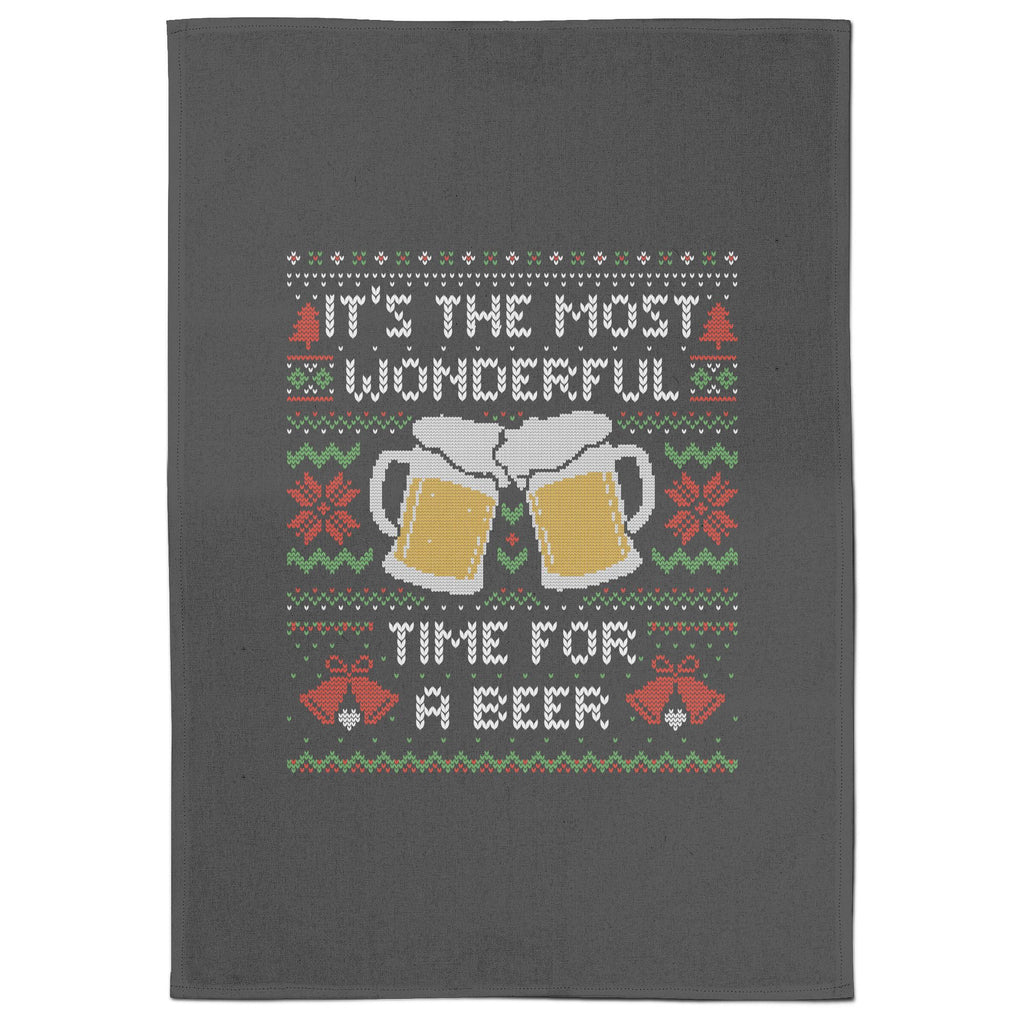 Its The Most Wonderful Time For A Beer Tea Towel
