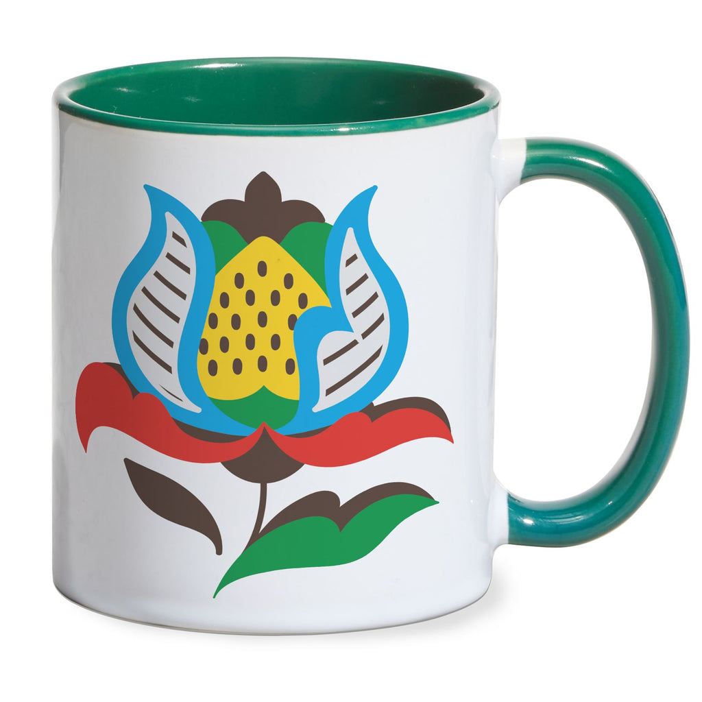 Popular Flower Mug - Green