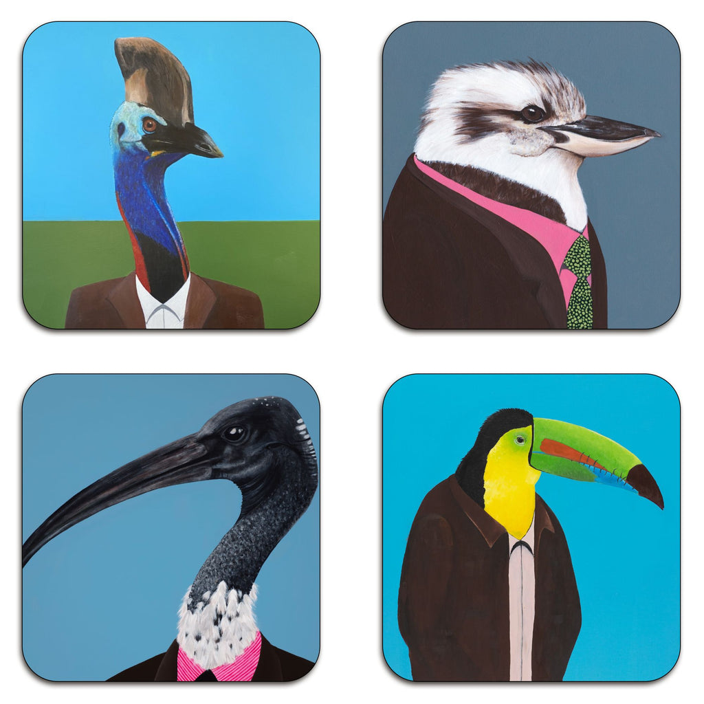 Tropical Birds Coaster Set