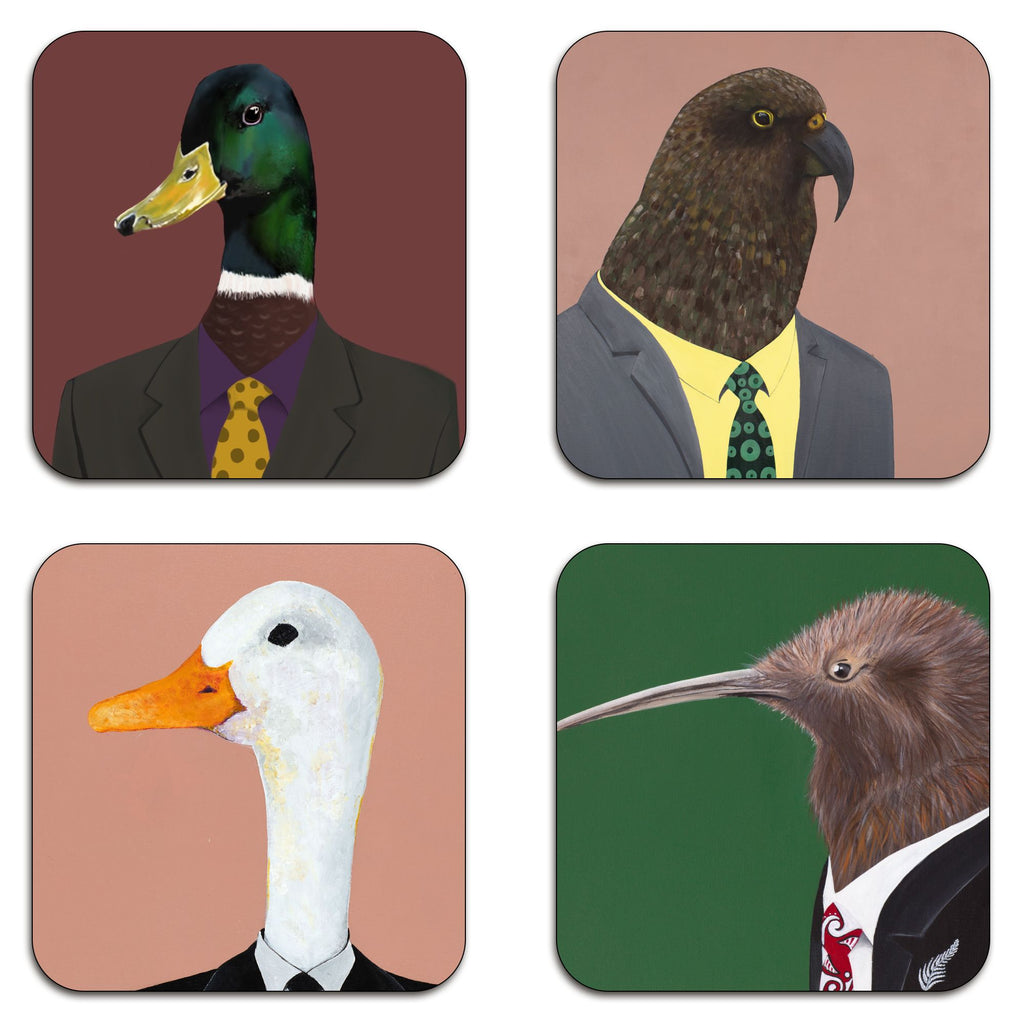 Neutral Birds Coaster Set