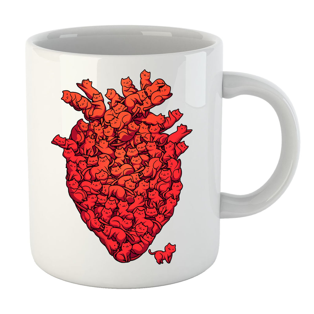 I Love Cat Heart Mug