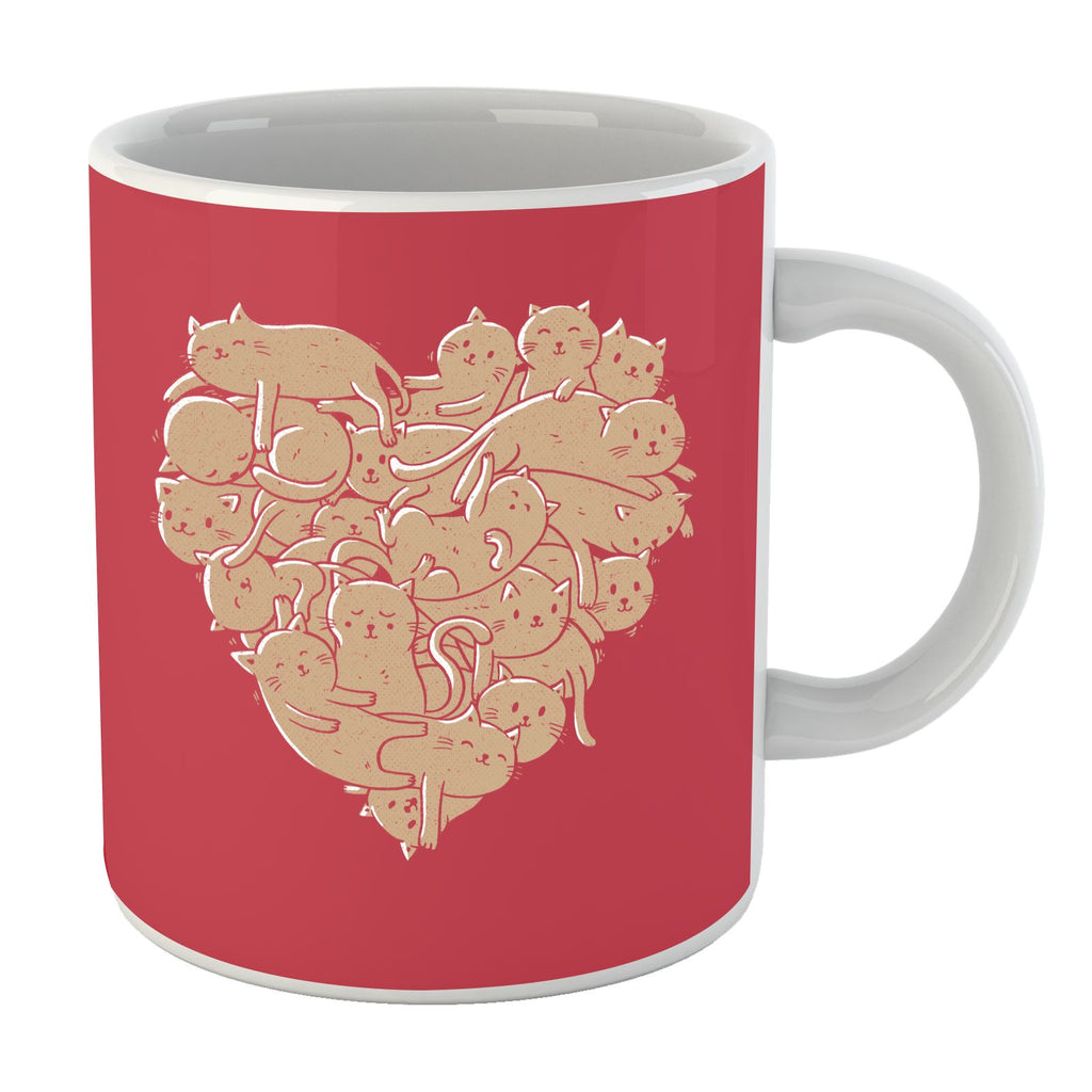 I Love Cats Heart Mug