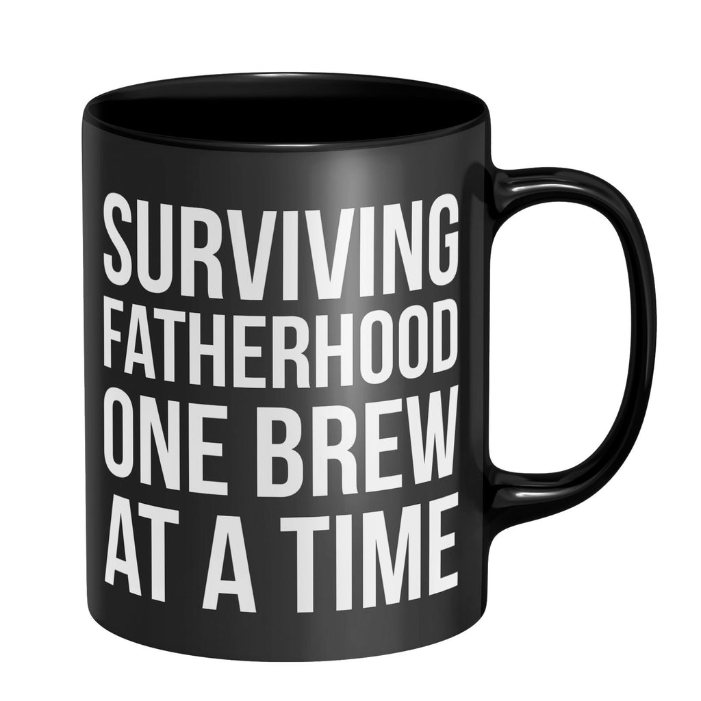 Surviving Fatherhood One Brew At A Time Mug - Black