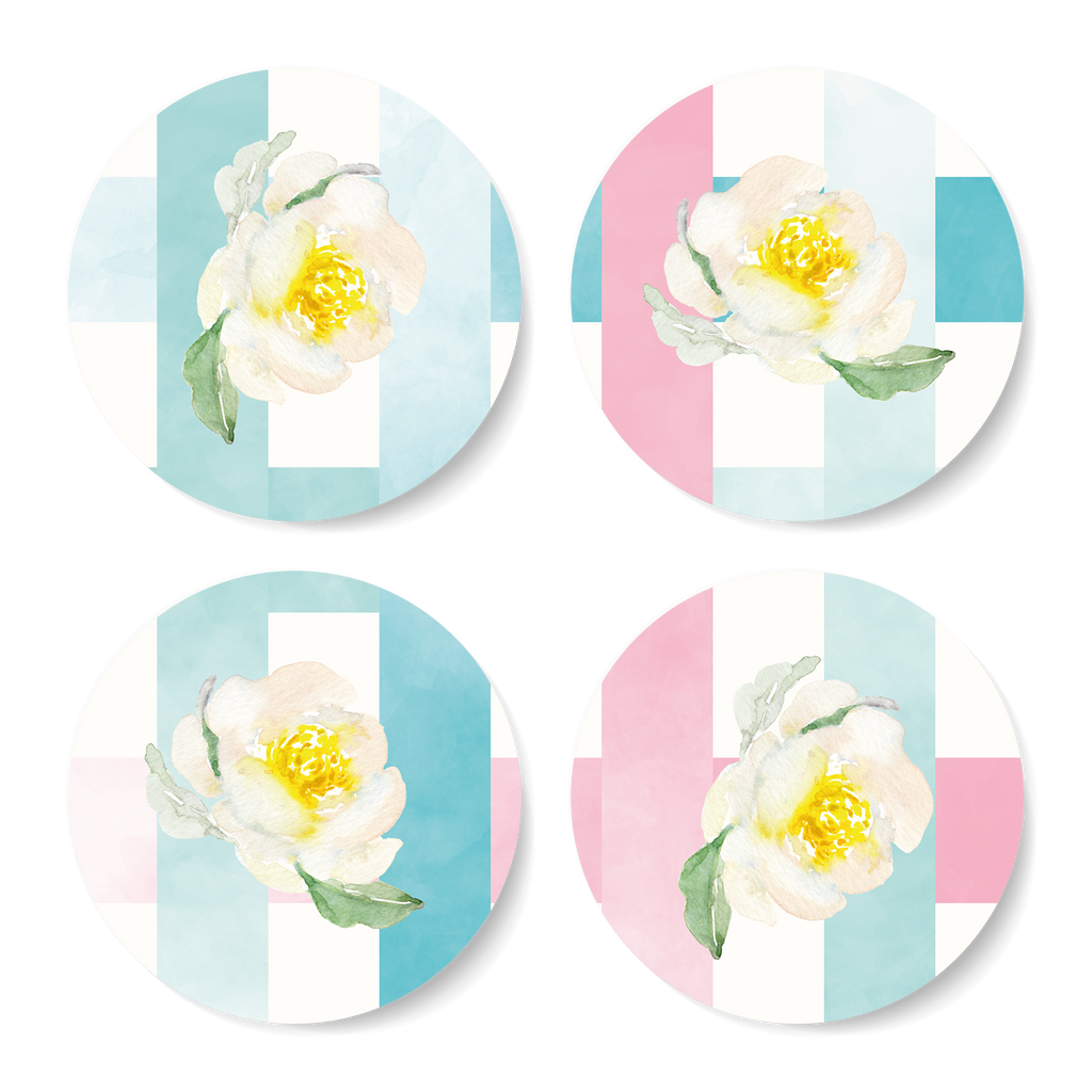 Summer Bloom Round Coaster Set