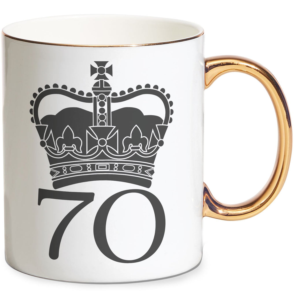 Commemorative 70 Year Jubilee Mug - Gold