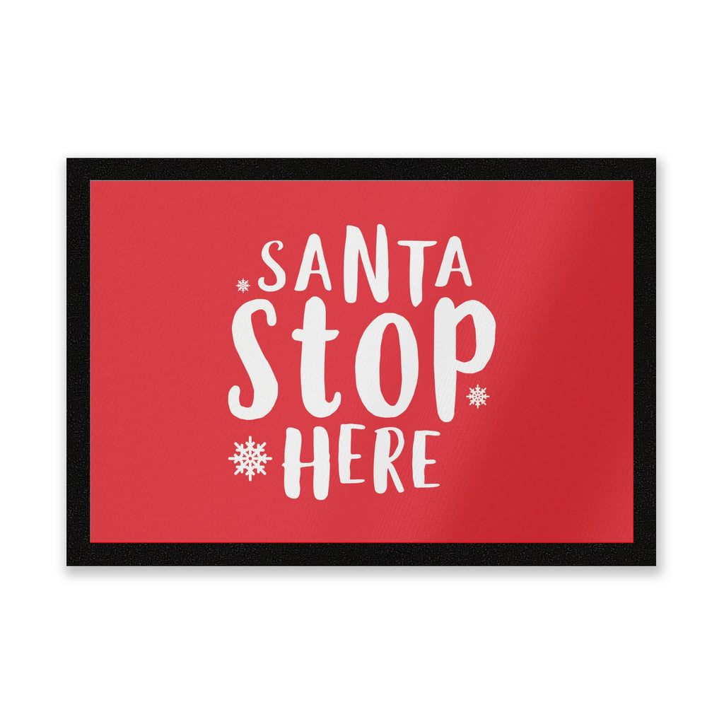 Santa Stop Here Entrance Mat