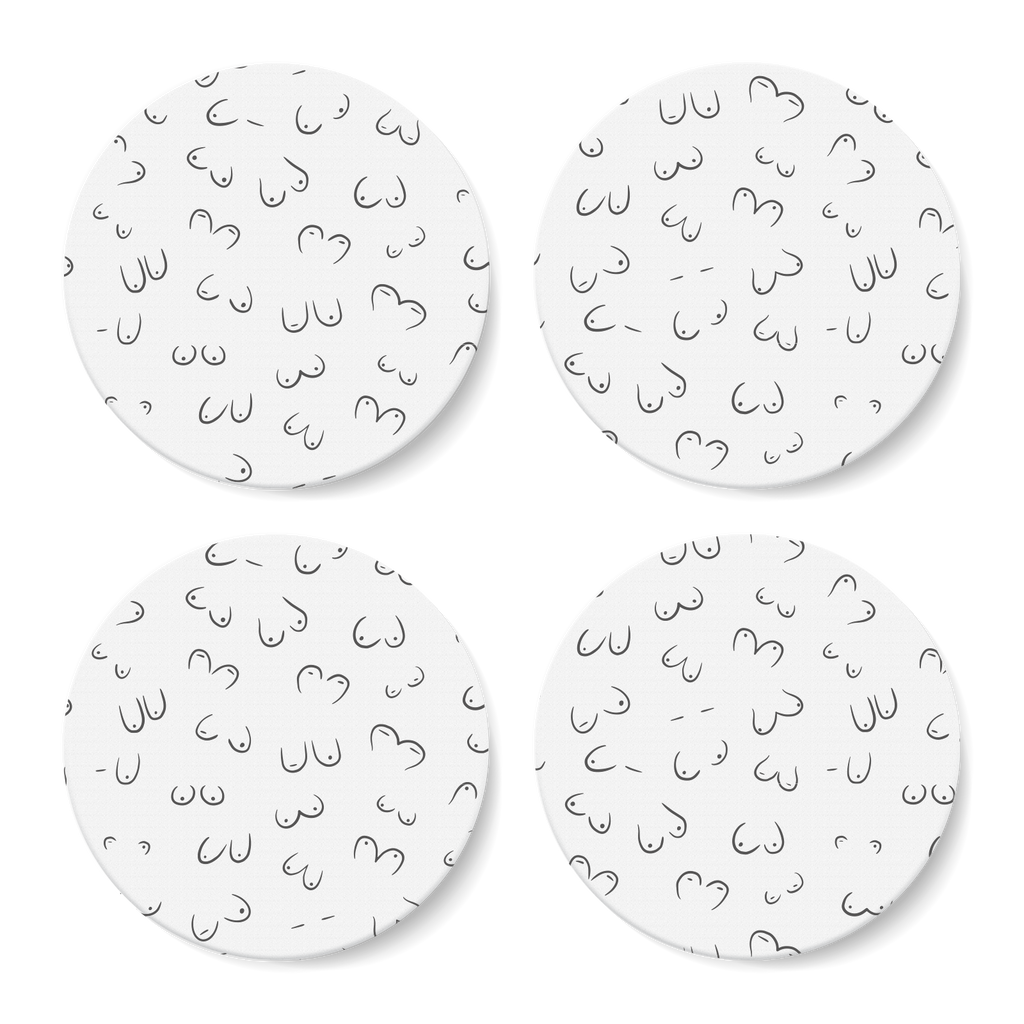 Chesticles Pattern Round Coaster Set