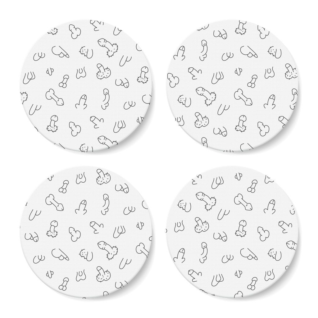 John Thomas Pattern Round Coaster Set