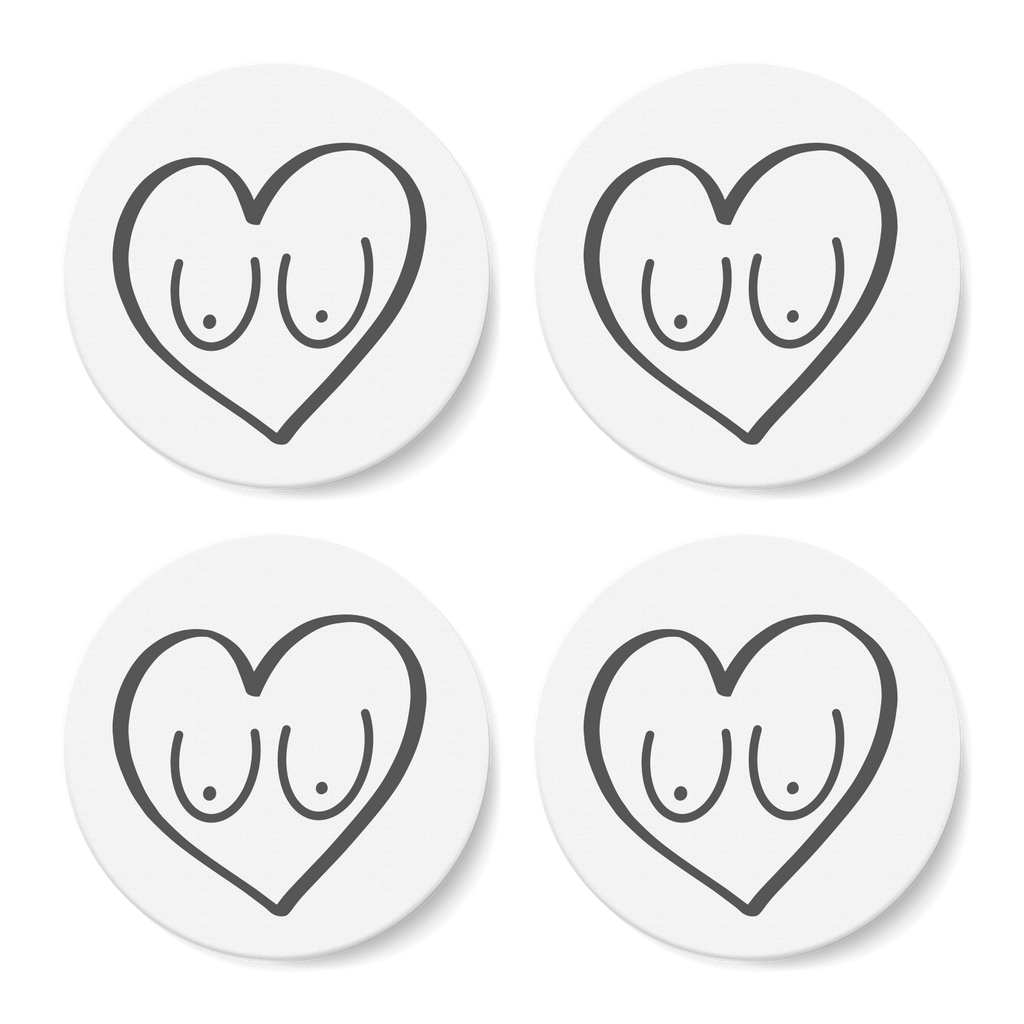 Nippies Love Round Coaster Set