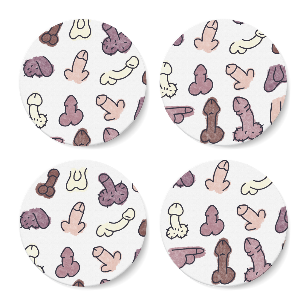 Dicklet Splodge Round Coaster Set