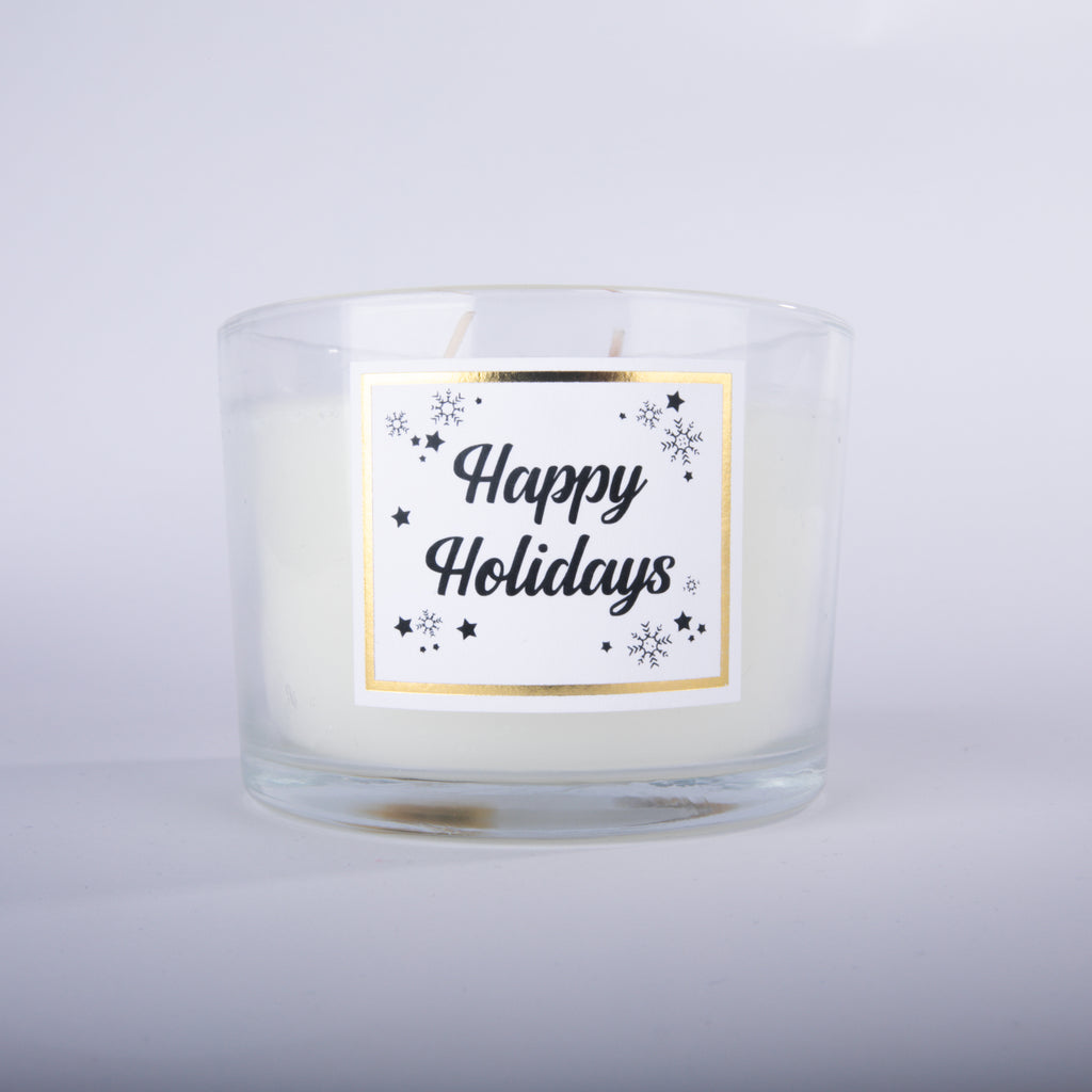 Happy Holidays Candle