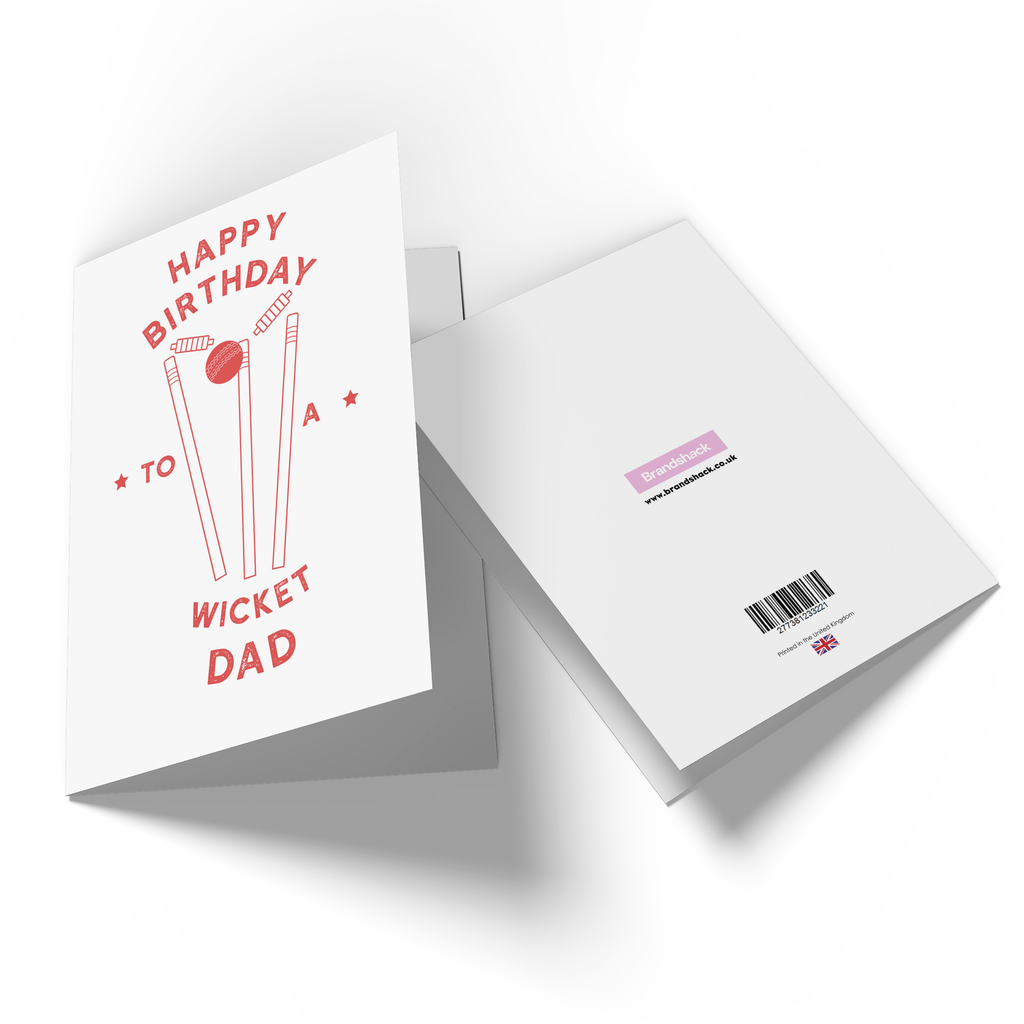 Happy Birthday To A Wicket Dad Greetings Card