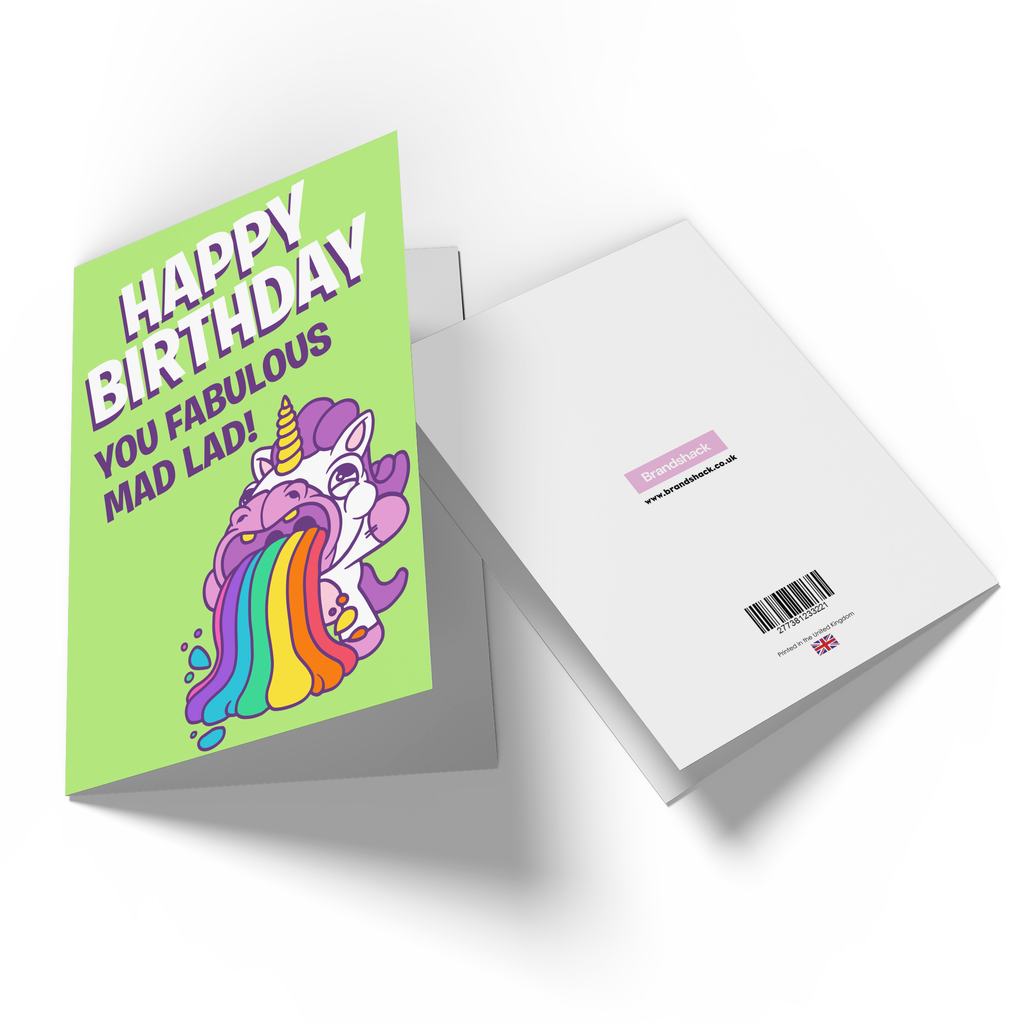 Happy Birthday You Fabulous Mad Lad! Greetings Card