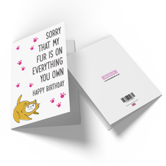 Fur On Everything Greetings Card
