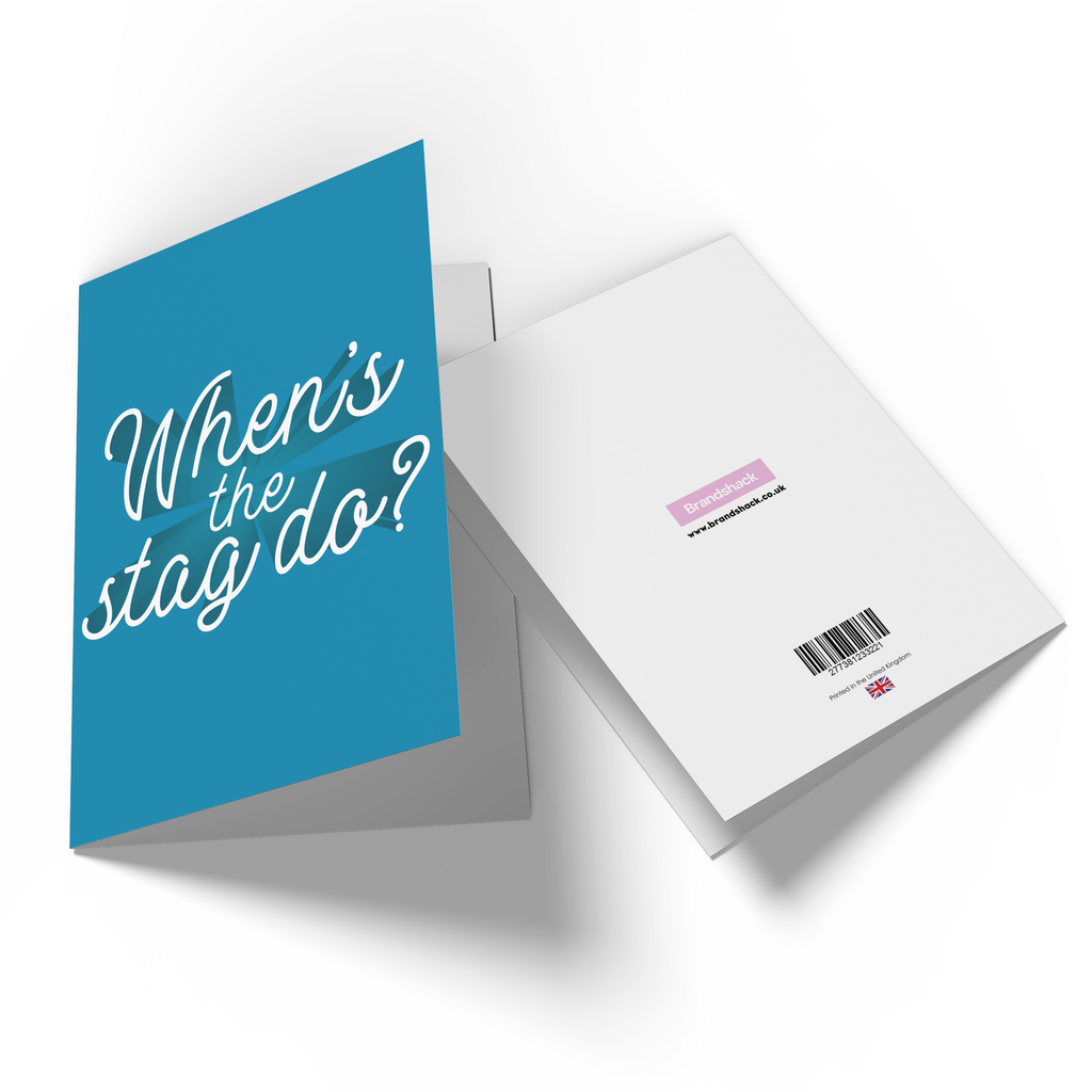 When's The Stag Do? Greetings Card