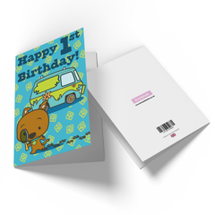 Official Scooby Doo 1st Birthday Greetings Card