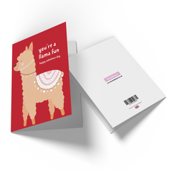 You're A Llama Fun Greetings Card