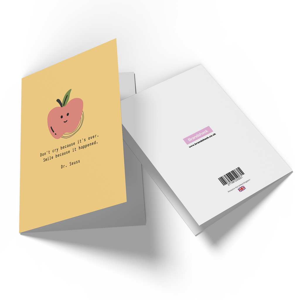 Don't Cry Because It's Over Greetings Card