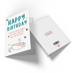 Happy Birthday From The Cat Family Member Greetings Card
