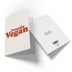 Proudly Vegan Greetings Card