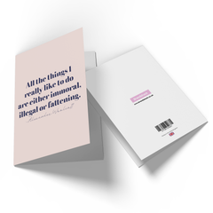All The Things I Really Like To Do Greetings Card