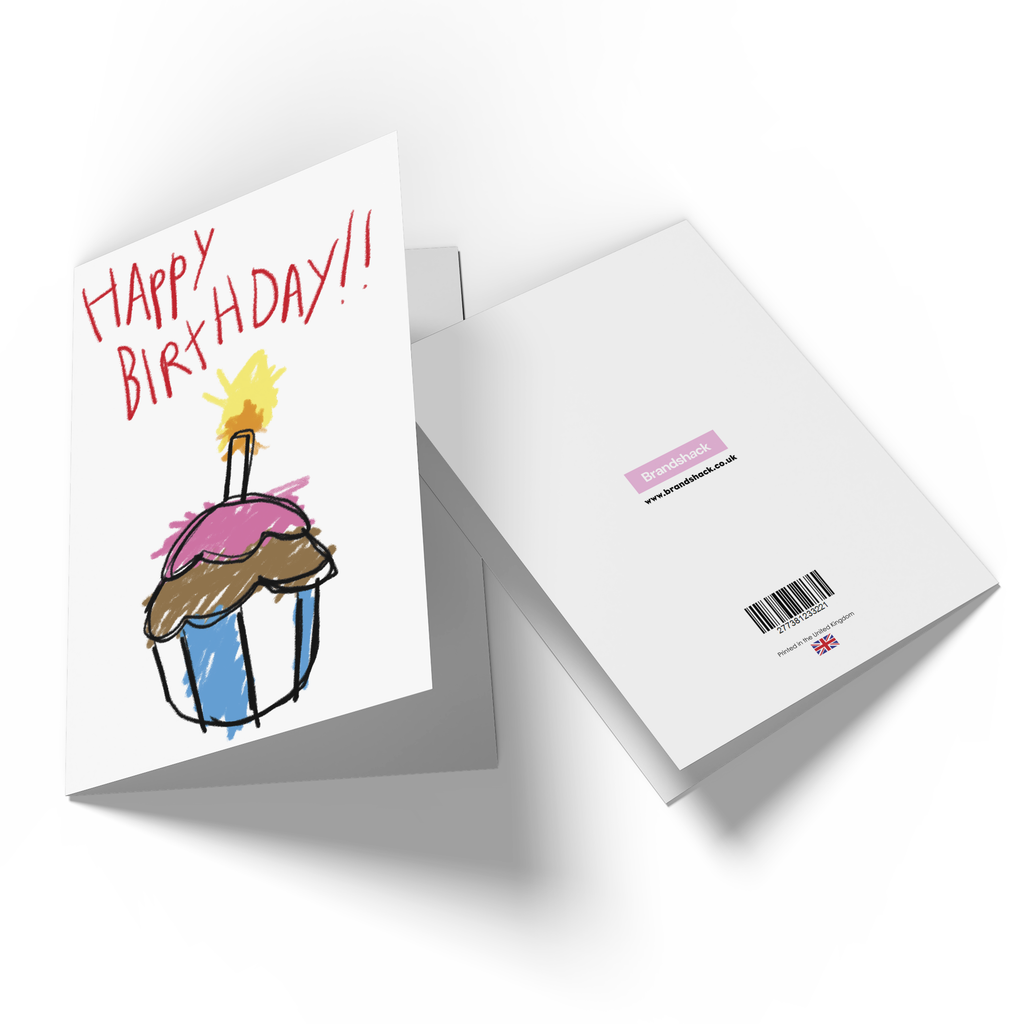 Happy Birthday Cupcake Greetings Card