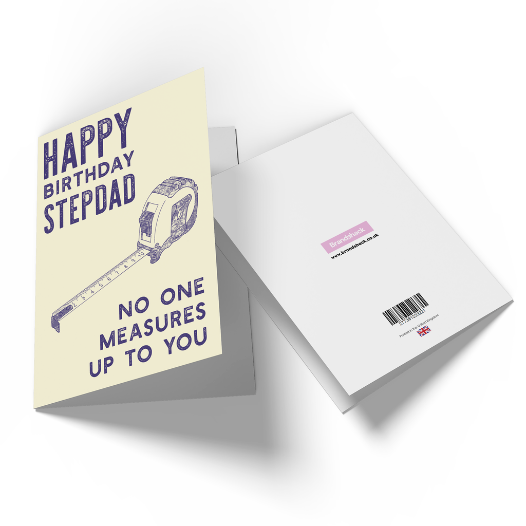 No Measures Up To You Stepdad Greetings Card