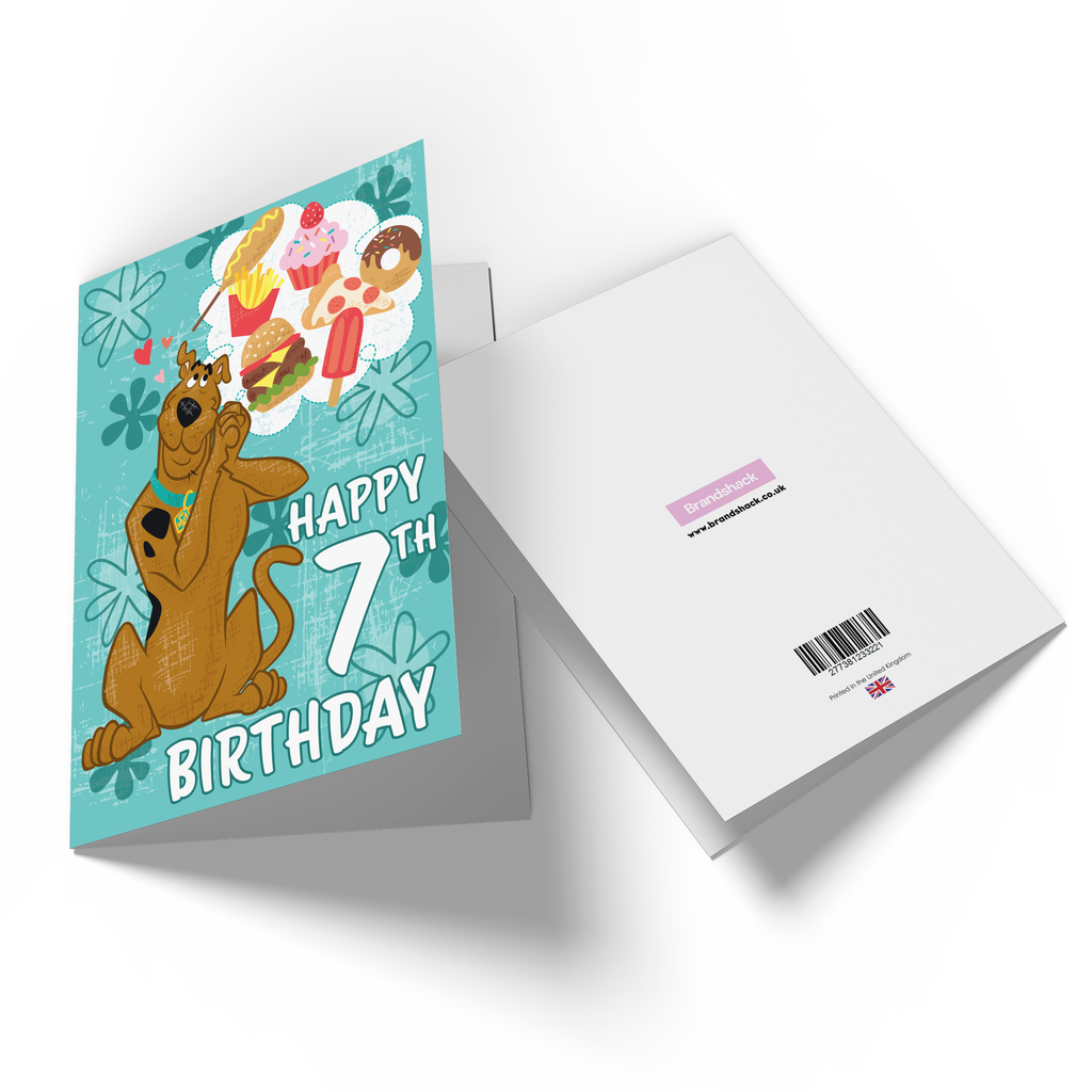 Official Scooby Doo 7th Birthday Greetings Card