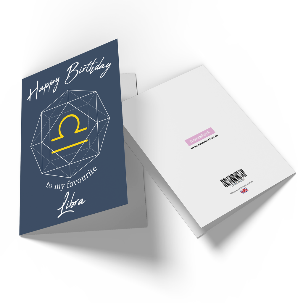 Happy Birthday To My Favourite Libra Greetings Card