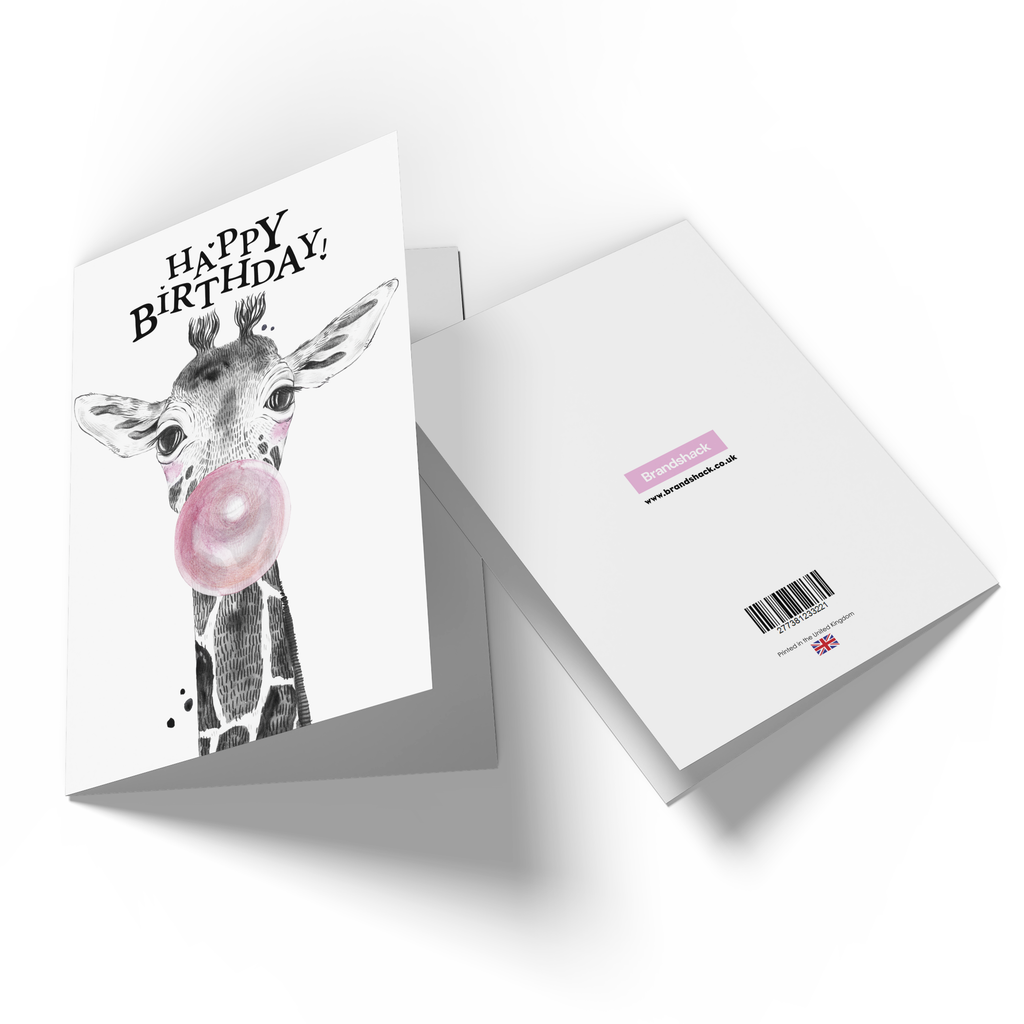 Happy Birthday Giraffe Greetings Card