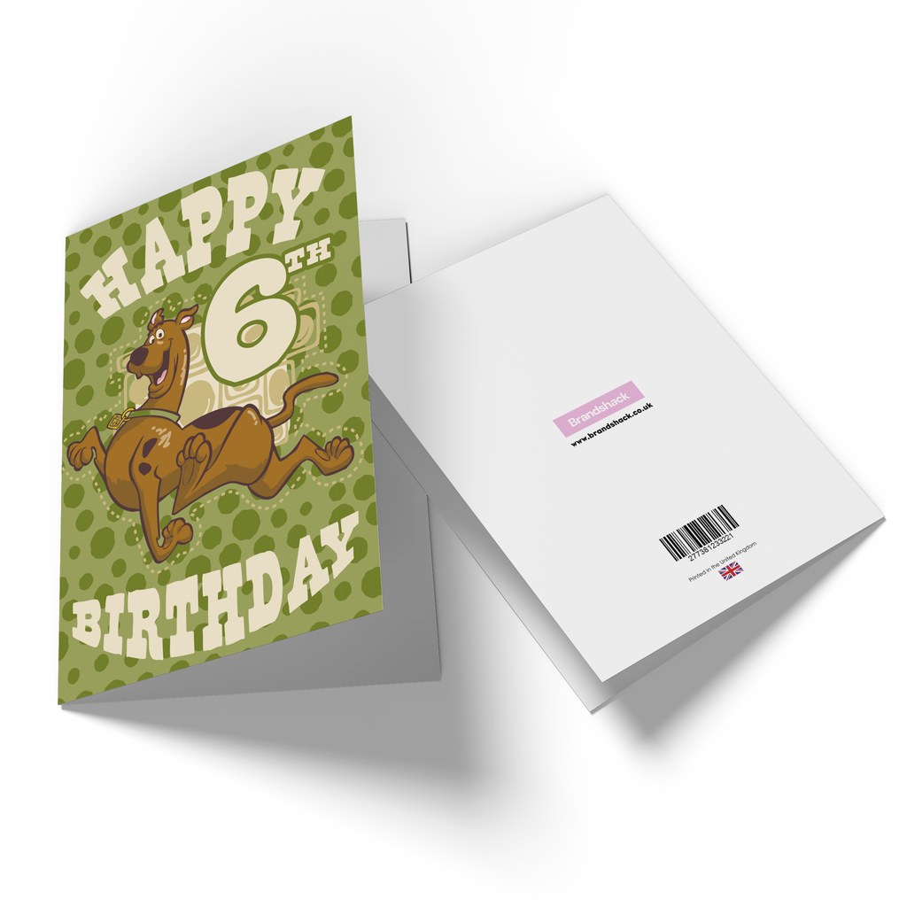 Official Scooby Doo 6th Birthday Greetings Card