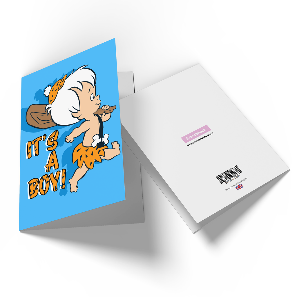 Official Flintstones New Baby Boy Greetings Card